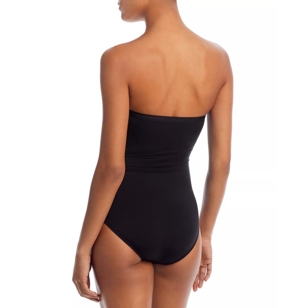 Tommy Bahama Pearl Shirred Bandeau One Piece Convertible Halter Black Women's 8 - Picture 5 of 16